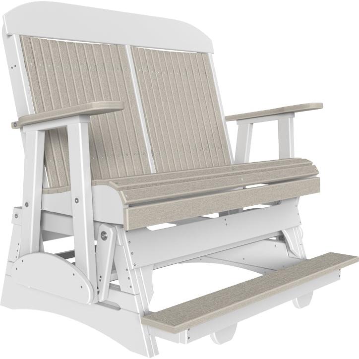 LC4CPBAGBIW-LuxCraft-4' Classic Balcony Glider-Birch White-Pangaea Patio