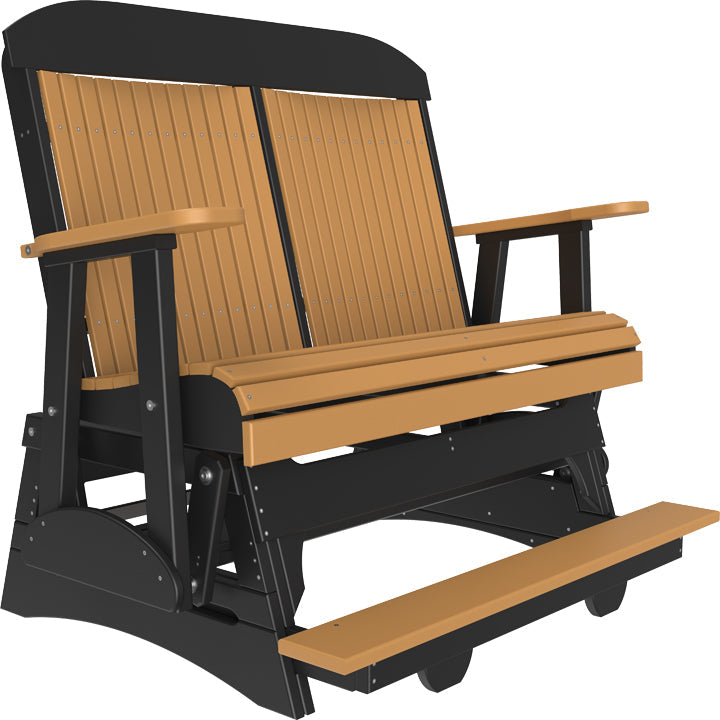 LC4CPBAGCB-LuxCraft-4' Classic Balcony Glider-Cedar Black-Pangaea Patio