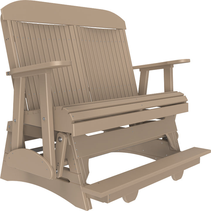 LC4CPBAGWW-LuxCraft-4' Classic Balcony Glider-Weatherwood-Pangaea Patio