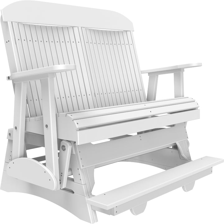 LC4CPBAGW-LuxCraft-4' Classic Balcony Glider-White-Pangaea Patio
