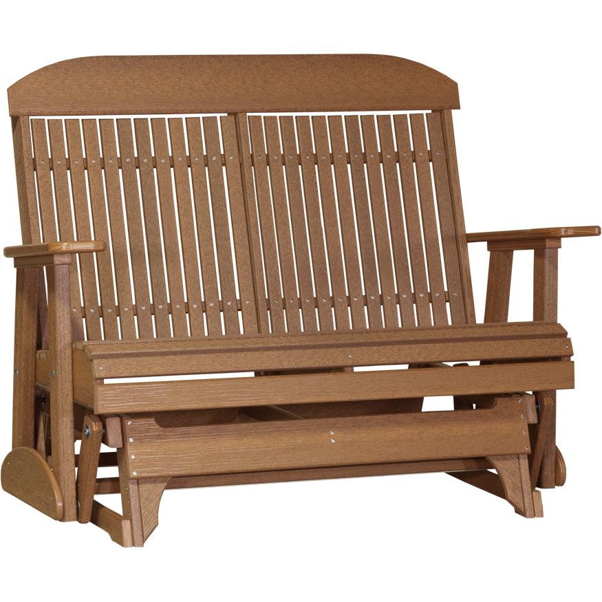 LC4CPGAM-LuxCraft-4' Classic Glider-Antique Mahogany-Pangaea Patio