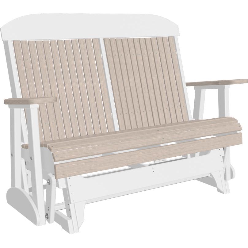 LC4CPGBIW-LuxCraft-4' Classic Glider-Birch White-Pangaea Patio