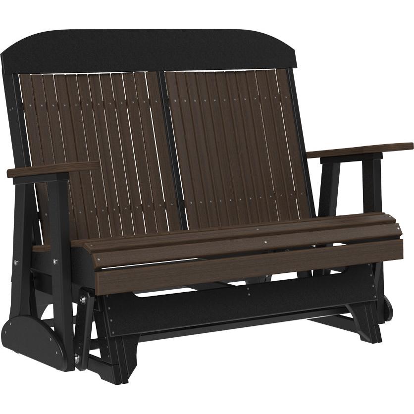 LC4CPGBZWB-LuxCraft-4' Classic Glider-Brazilian Walnut Black-Pangaea Patio