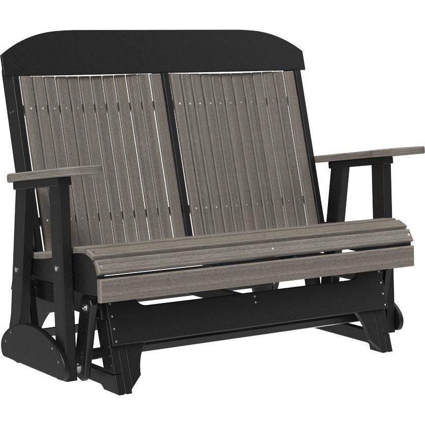 LC4CPGCGB-LuxCraft-4' Classic Glider-Coastal Gray Black-Pangaea Patio