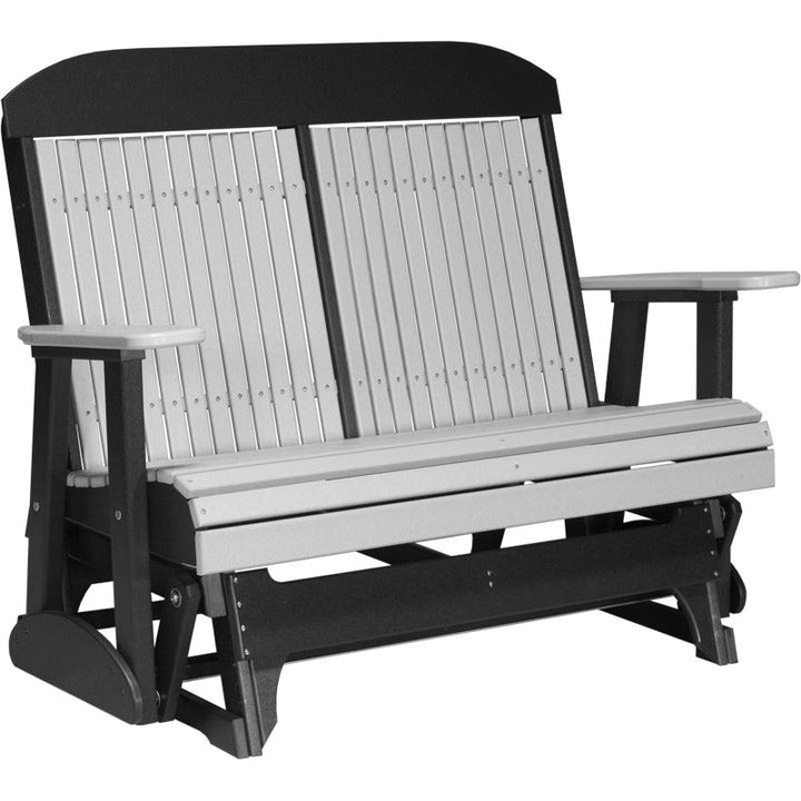 LC4CPGDGB-LuxCraft-4' Classic Glider-Dove Gray Black-Pangaea Patio