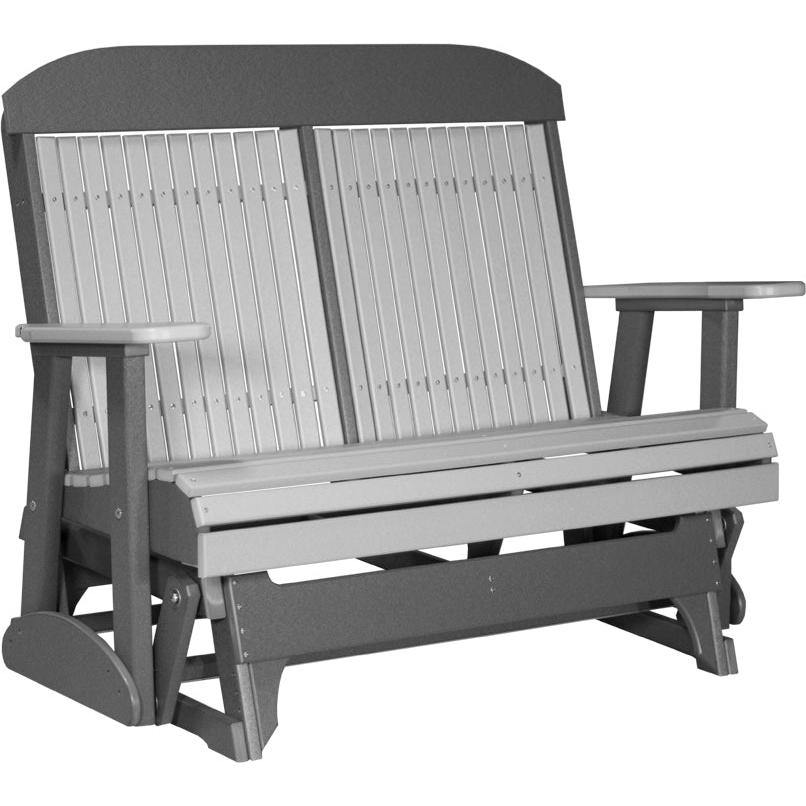 LC4CPGDGS-LuxCraft-4' Classic Glider-Dove Gray Slate-Pangaea Patio