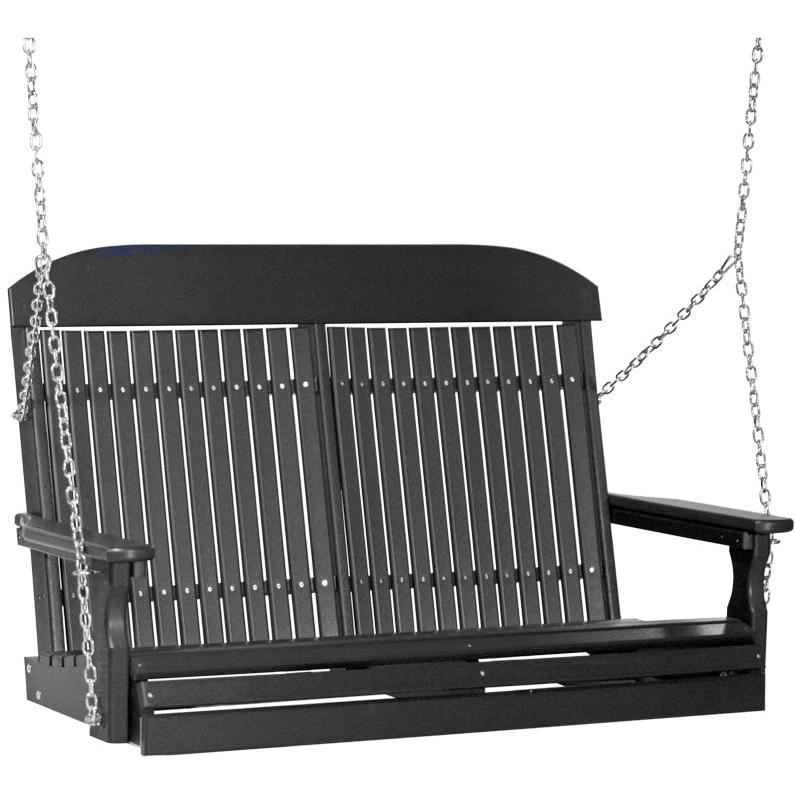 LC4CPSBK-LuxCraft-4' Classic Swing-Black-Pangaea Patio