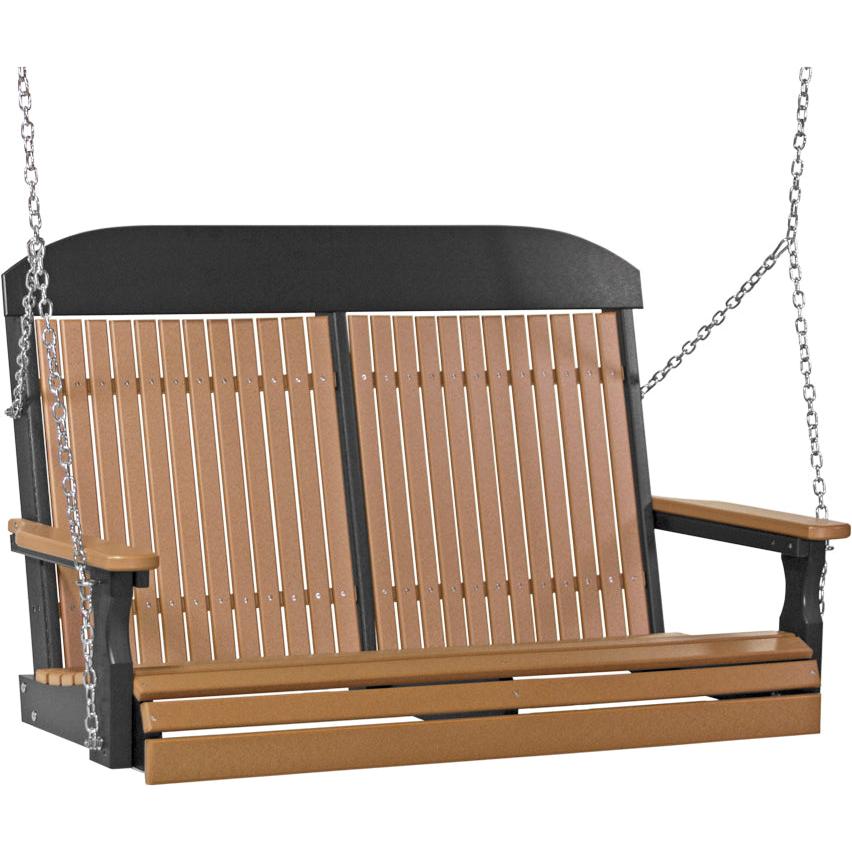 LC4CPSCB-LuxCraft-4' Classic Swing-Cedar Black-Pangaea Patio