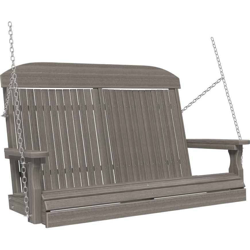 LC4CPSCG-LuxCraft-4' Classic Swing-Coastal Gray-Pangaea Patio