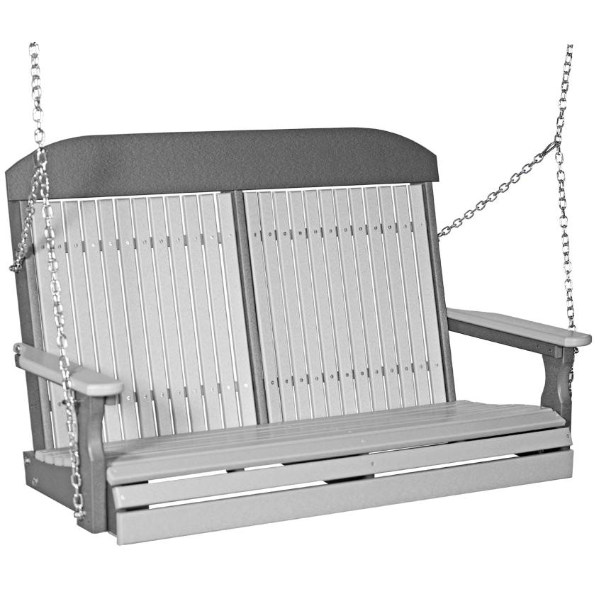 LC4CPSDGS-LuxCraft-4' Classic Swing-Dove Gray Slate-Pangaea Patio