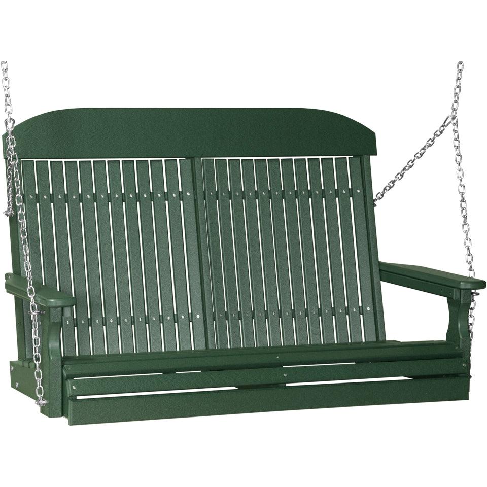 LC4CPSG-LuxCraft-4' Classic Swing-Green-Pangaea Patio