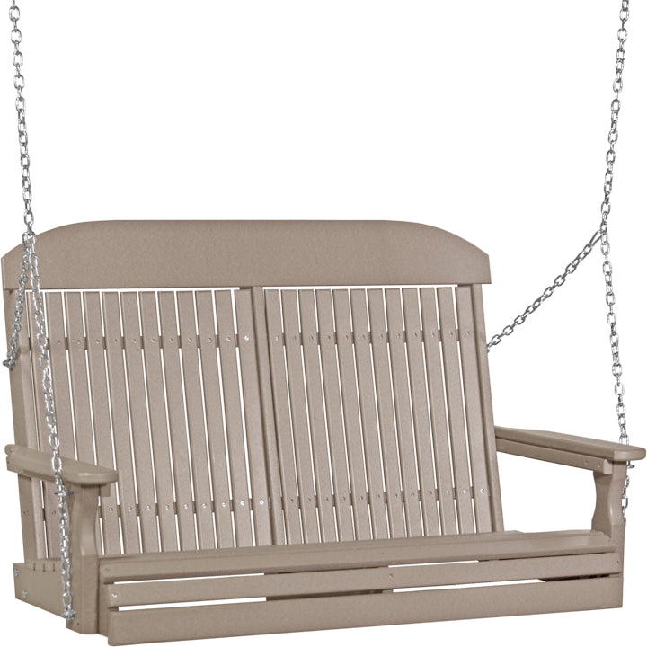 LC4CPSWW-LuxCraft-4' Classic Swing-Weatherwood-Pangaea Patio