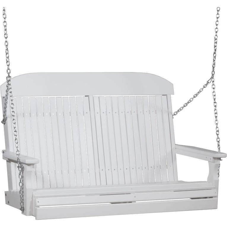 LC4CPSW-LuxCraft-4' Classic Swing-White-Pangaea Patio