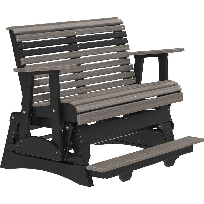 LC4PPBAGCGB-LuxCraft-4' Plain Balcony Glider-Coastal Gray-Pangaea Patio