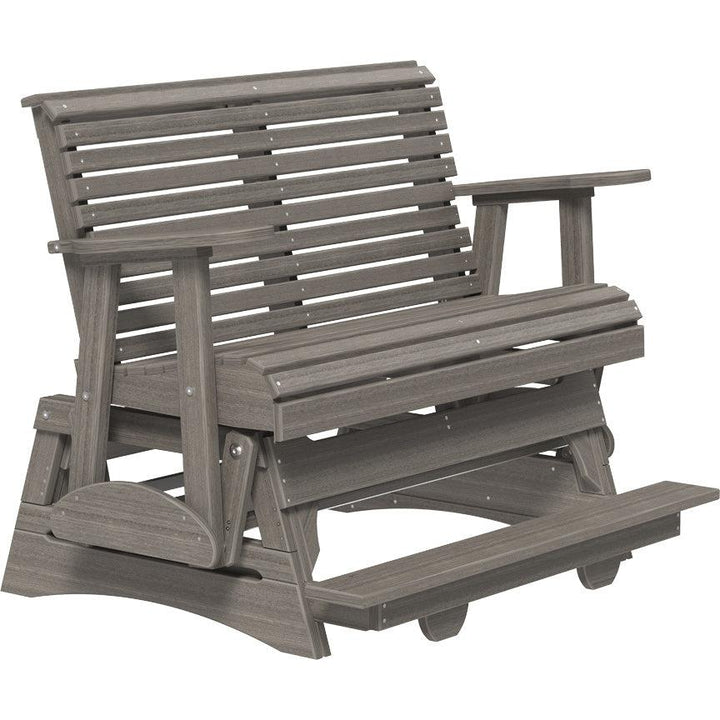 LC4PPBAGCG-LuxCraft-4' Plain Balcony Glider-Brazilian Walnut Black-Pangaea Patio