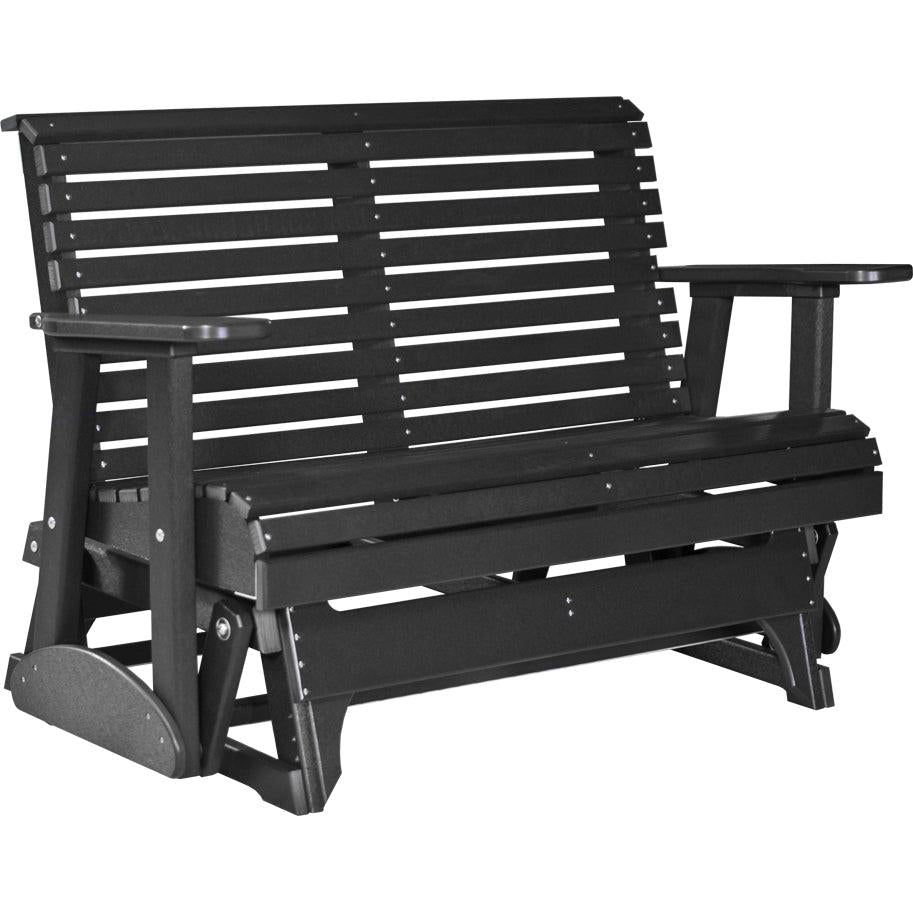 LC4PPGBK-LuxCraft-4' Plain Glider-Black-Pangaea Patio