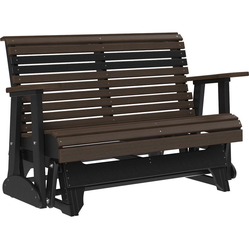 LC4PPGBZWB-LuxCraft-4' Plain Glider-Coastal Gray Black-Pangaea Patio