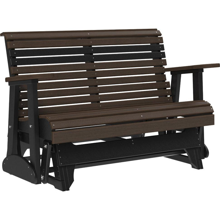 LC4PPGBZWB-LuxCraft-4' Plain Glider-Coastal Gray Black-Pangaea Patio