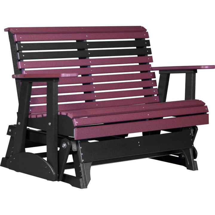 LC4PPGCHB-LuxCraft-4' Plain Glider-Cherrywood Black-Pangaea Patio