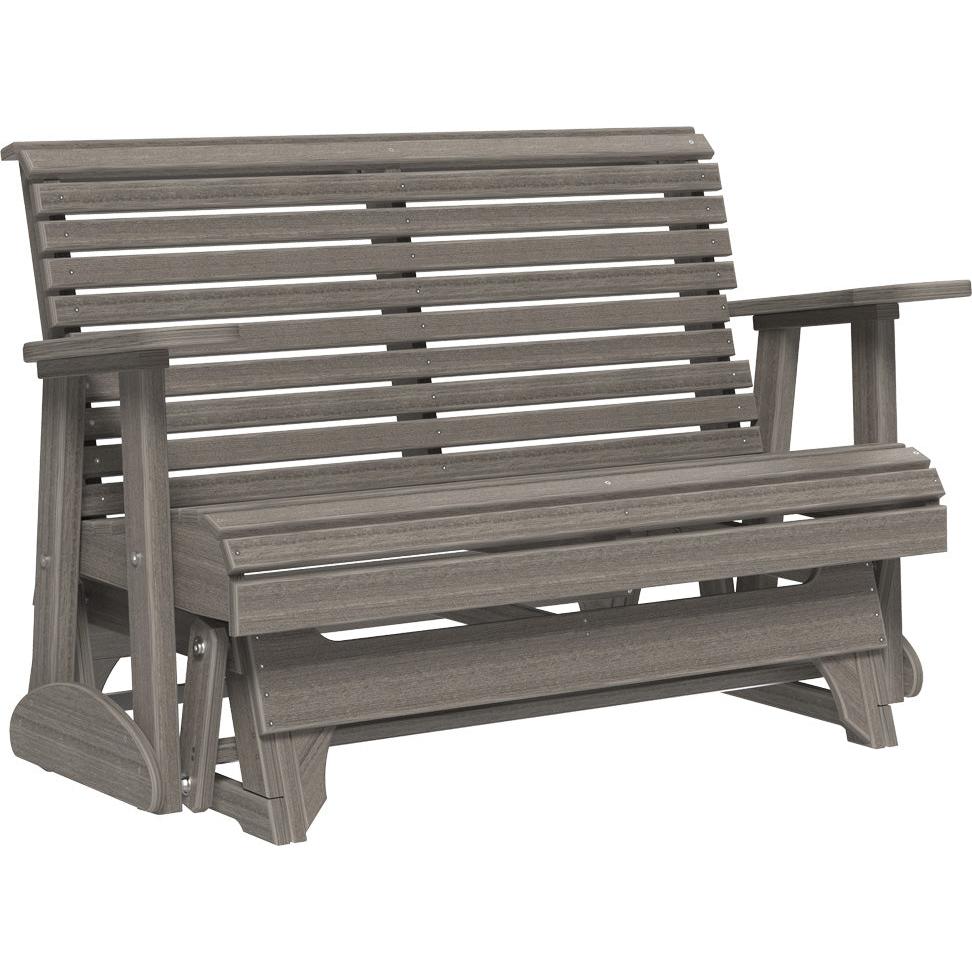 LC4PPGCG-LuxCraft-4' Plain Glider-Brazilian Walnut Black-Pangaea Patio