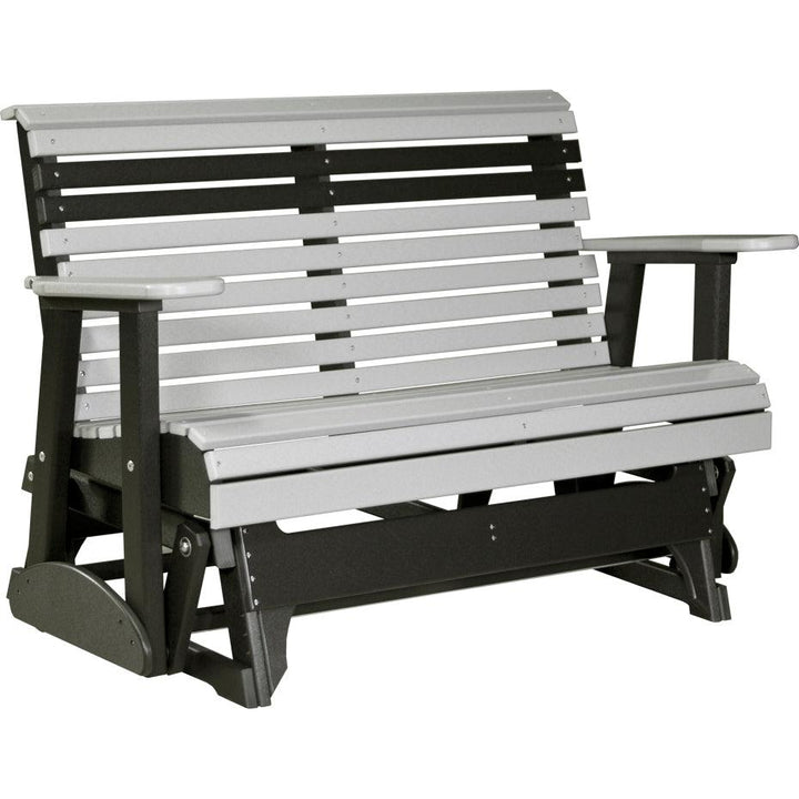 LC4PPGDGB-LuxCraft-4' Plain Glider-Dove Gray Black-Pangaea Patio