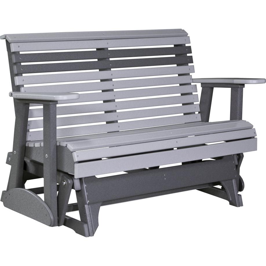 LC4PPGDGS-LuxCraft-4' Plain Glider-Dove Gray Slate-Pangaea Patio