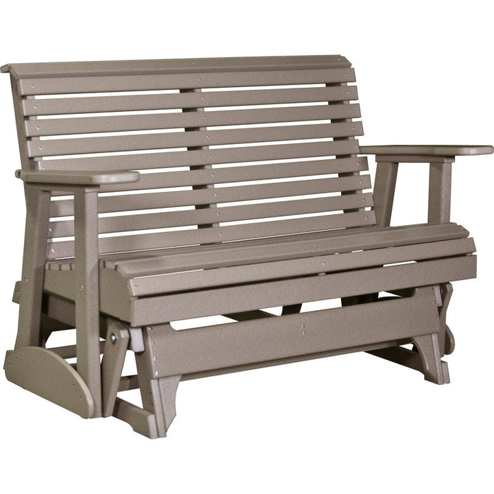 LC4PPGWW-LuxCraft-4' Plain Glider-Weatherwood-Pangaea Patio