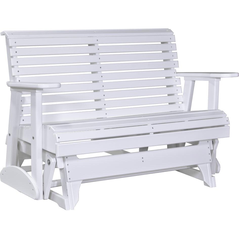 LC4PPGW-LuxCraft-4' Plain Glider-White-Pangaea Patio