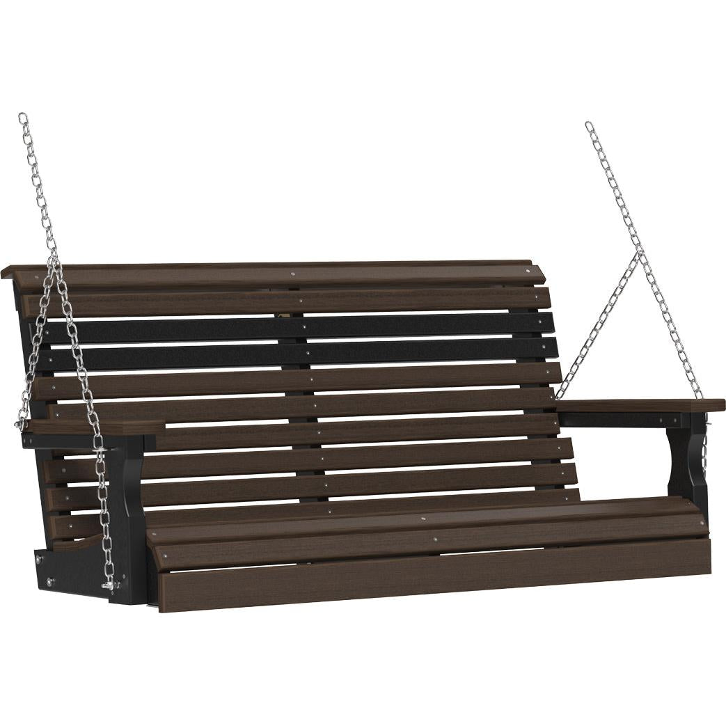 LC4PPSBZWB-LuxCraft-4' Plain Swing-Brazilian Walnut Black-Pangaea Patio