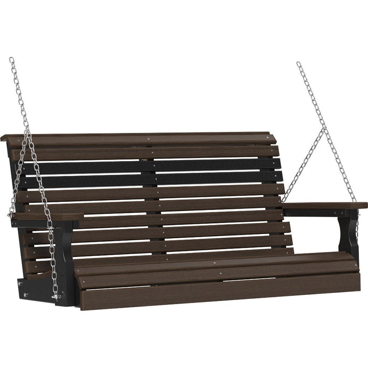 LC4PPSBZWB-LuxCraft-4' Plain Swing-Brazilian Walnut Black-Pangaea Patio