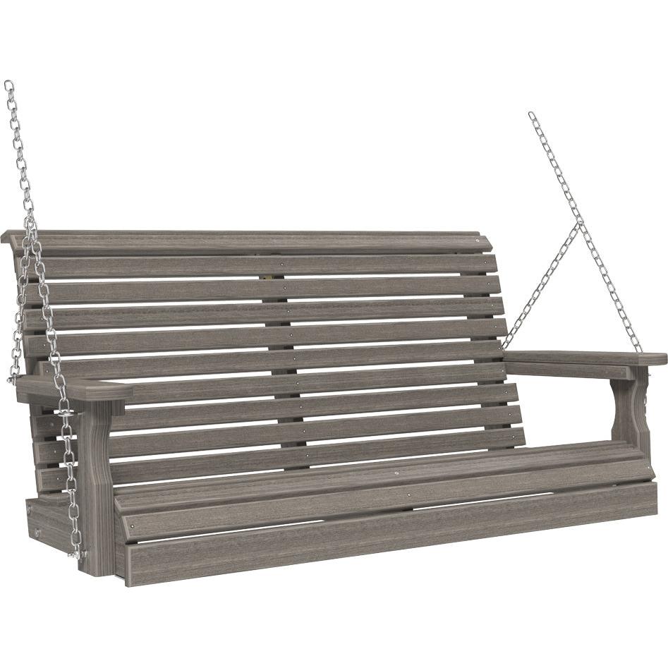 LC4PPSCG-LuxCraft-4' Plain Swing-Coastal Gray-Pangaea Patio