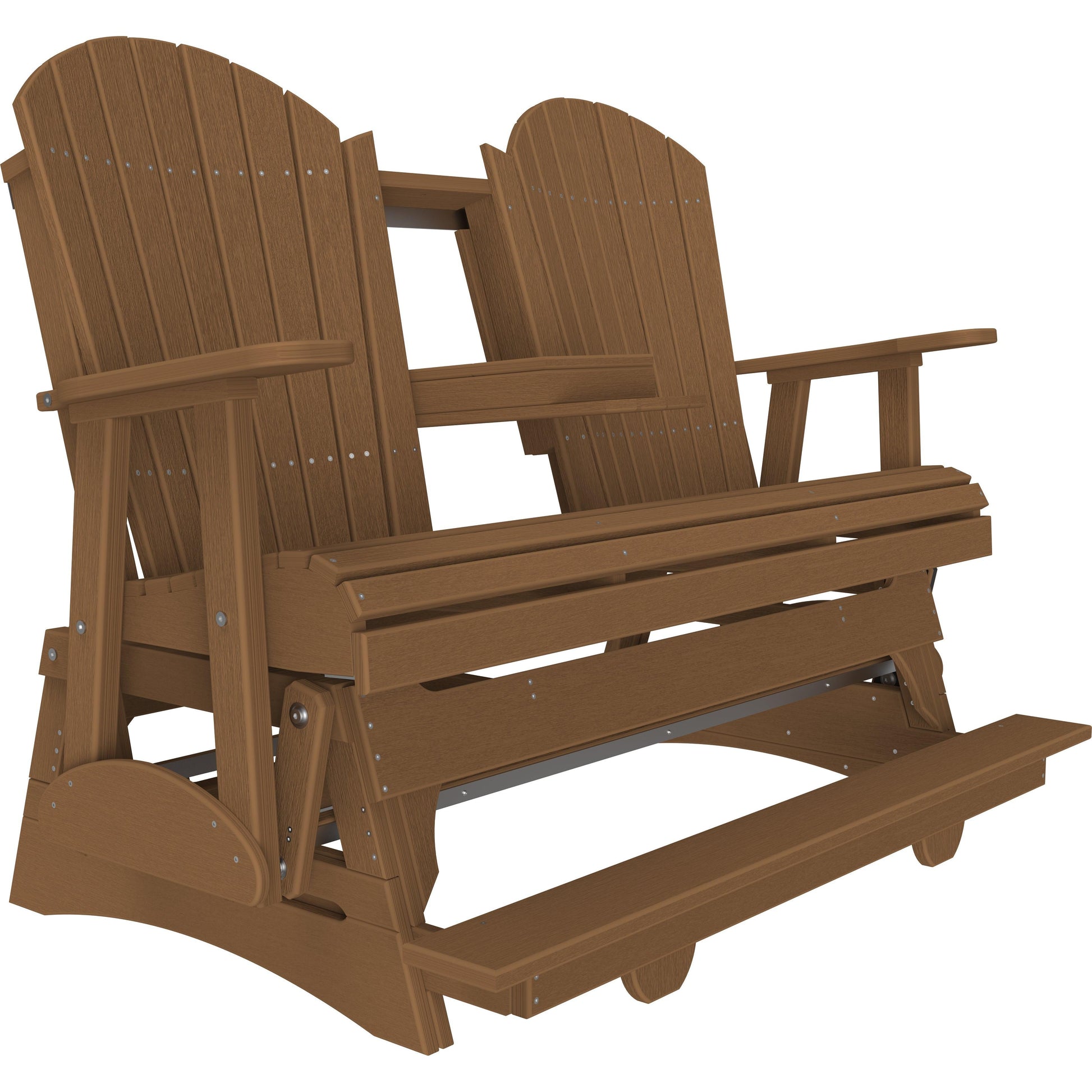 LC5APBAGAM-LuxCraft-5' Adirondack Balcony Glider-Antique Mahogany-Pangaea Patio
