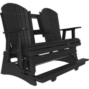 LC5APBAGBK-LuxCraft-5' Adirondack Balcony Glider-Black-Pangaea Patio