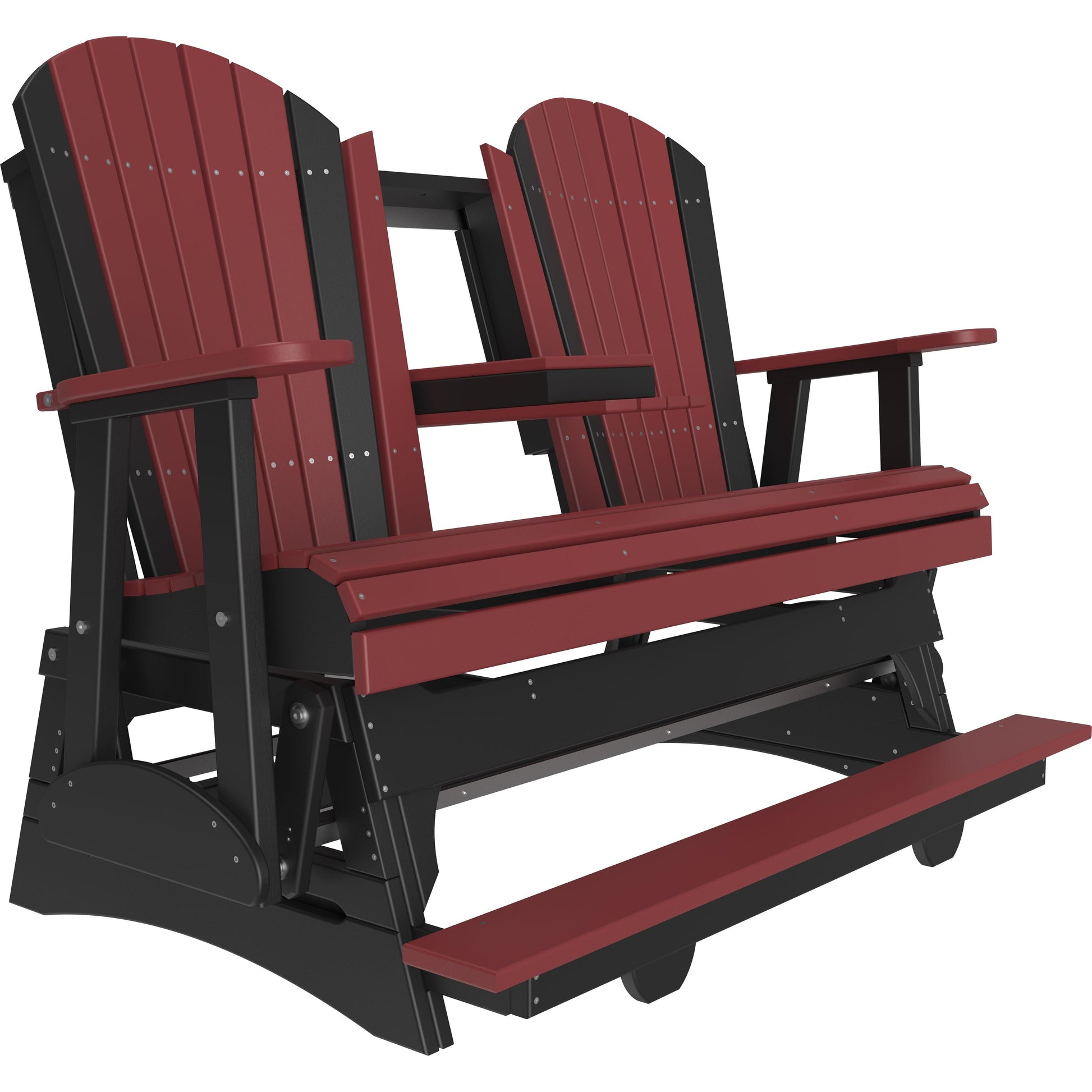 LC5APBAGCHB-LuxCraft-5' Adirondack Balcony Glider-Cherrywood Black-Pangaea Patio