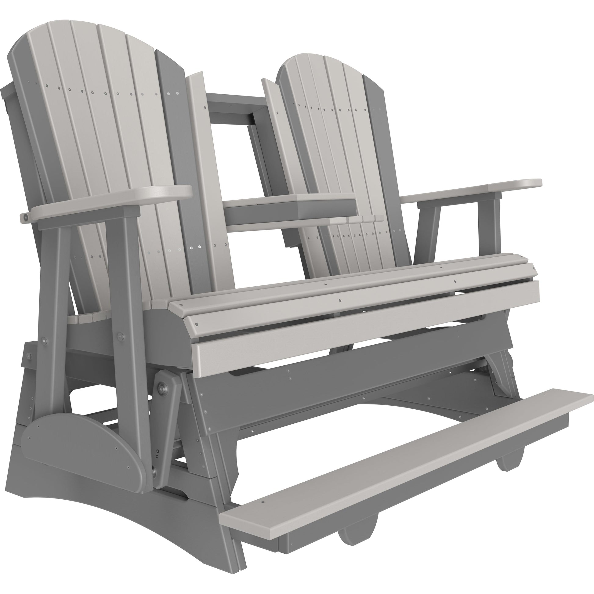 LC5APBAGDGS-LuxCraft-5' Adirondack Balcony Glider-Dove Gray Slate-Pangaea Patio