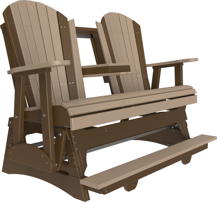 LC5APBAGWWCBR-LuxCraft-5' Adirondack Balcony Glider-Pangaea Patio