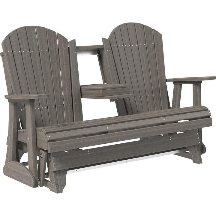 LC5APGCG-LuxCraft-5' Adirondack Glider-Brazilian Walnut Black-Pangaea Patio