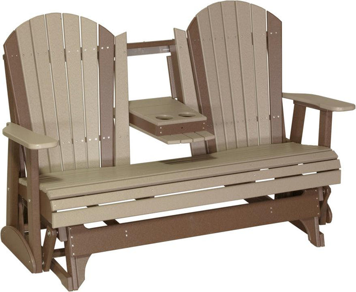 LC5APGWWCBR-LuxCraft-5' Adirondack Glider-Pangaea Patio