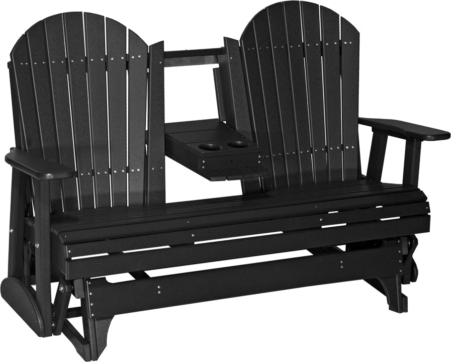 LC5APGBK-LuxCraft-5' Adirondack Glider-Pangaea Patio