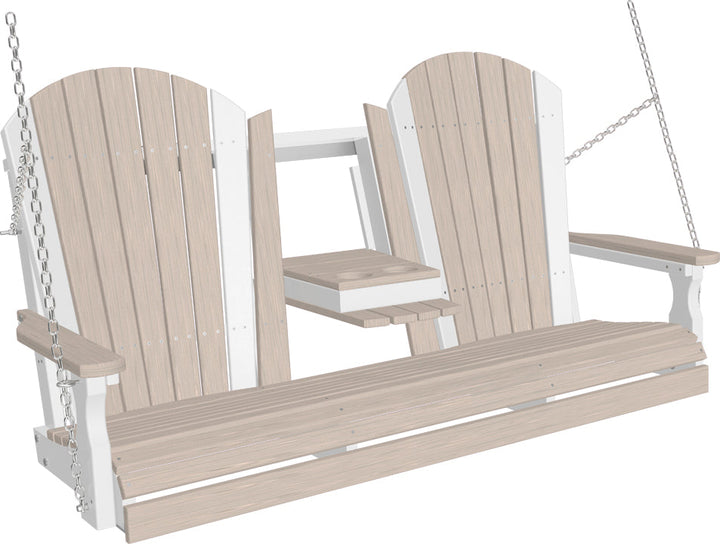 LC5APSBIW-LuxCraft-5' Adirondack Swing-Pangaea Patio