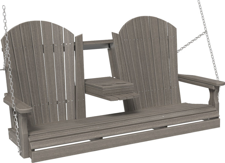 LC5APSCG-LuxCraft-5' Adirondack Swing-Pangaea Patio