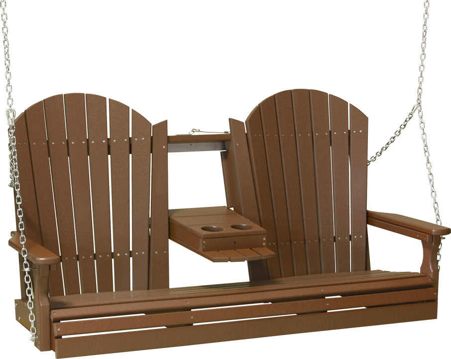 LC5APSCBR-LuxCraft-5' Adirondack Swing-Pangaea Patio