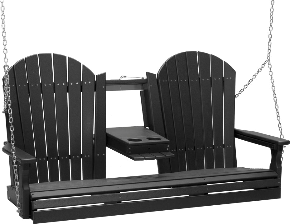 LC5APSBK-LuxCraft-5' Adirondack Swing-Pangaea Patio