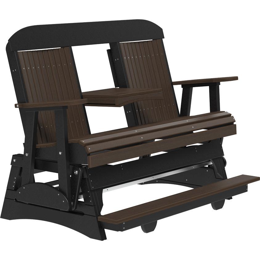 LC5CPBAGBZWB-LuxCraft-5' Classic Balcony Glider-Coastal Gray Black-Pangaea Patio