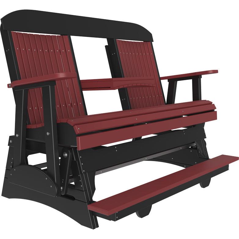 LC5CPBAGCHB-LuxCraft-5' Classic Balcony Glider-Cherrywood Black-Pangaea Patio