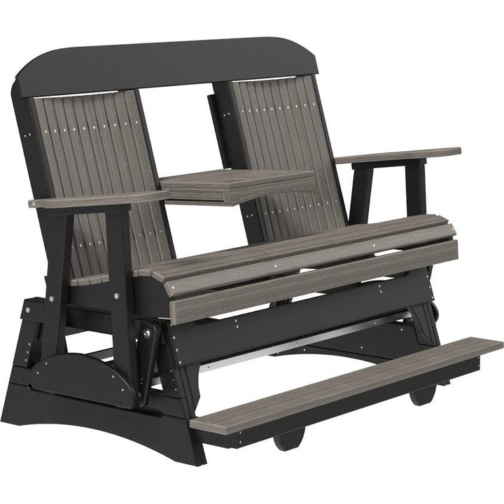 LC5CPBAGCGB-LuxCraft-5' Classic Balcony Glider-Coastal Gray-Pangaea Patio