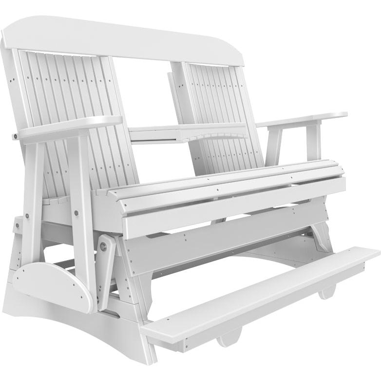 LC5CPBAGW-LuxCraft-5' Classic Balcony Glider-White-Pangaea Patio
