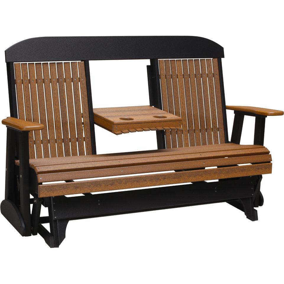 LC5CPGAMB-LuxCraft-5' Classic Glider-Antique Mahogany Black-Pangaea Patio