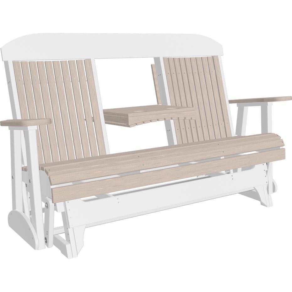 LC5CPGBIW-LuxCraft-5' Classic Glider-Birch White-Pangaea Patio