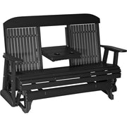 LC5CPGBK-LuxCraft-5' Classic Glider-Black-Pangaea Patio